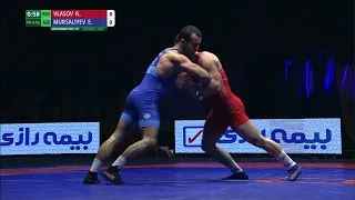 GOLD GR - 75 kg: R. VLASOV (RUS) df. E. MURSALIYEV (AZE), 2-0