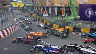 Start Crash - F3 Macau Grand Prix - Qualification race - Sargeant & Maini & Hughes & Ticktum