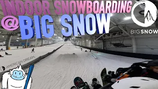INDOOR SNOWBOARDING @ BIG SNOW IN AMERICAN DREAM MALL! (POV W/ GOPRO HERO12 MAX LENS 2.0)