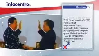 Fundación Infocentro: 19 de agosto Juramentación de Chávez Como 1er Presidente de la 5ta República