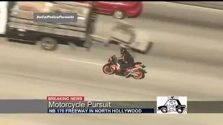 Захватывающая погоня за мотоциклом police pursuit,california