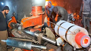 Hard working Young Man Manufacturing Process Of Flour Mill Rolls | Amazing Process|