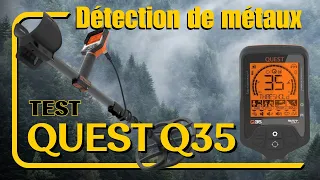 DÉTECTEUR DE MÉTAUX QUEST Q35  test et trouvailles