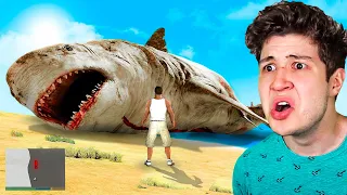 ENCONTRÉ al MEGALODÓN más GRANDE de GTA 5... 🌊🦈 (Película)