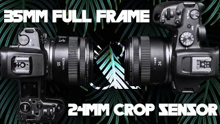 RF 35mm FULL FRAME EOS R & RF 24mm CROP SENSOR EOS R7 // Camera & Lens comparison!