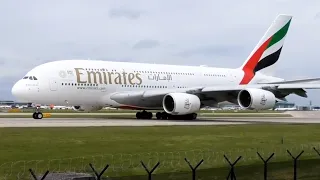 LIVE Plane Spotting 🔴The RETURN of the A380! Arrivals and Departures at #Manchester Airport (EGCC)