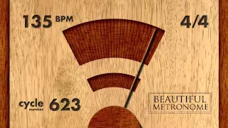 135 BPM 4/4 Wood Metronome HD