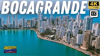 BOCAGRANDE 4K Walk and Caption Tour - COLOMBIA Cartagena