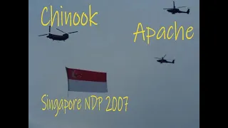 Singapore NDP 2007 Our Chinook and Apache 2007年新加坡国庆游行中进行飞行表演 #shorts