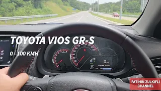 TOYOTA VIOS GR-S ACCELERATION 0 - 100 KM/H