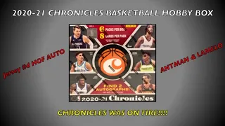 HOT BOX!! 2020-21 Chronicles Basketball Hobby Box Rip and Review  Jersey #'d HOF Auto, ANTMAN & more