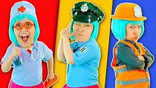 Девочка Полицейский, Доктор и Девочка Пожарный | Lights Kids Детские Песни