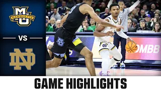 Marquette vs. Notre Dame Men's Basketball Highlights (2022-23)