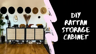 DIY Rattan Storage Cabinet  | Lil Miss JB Style
