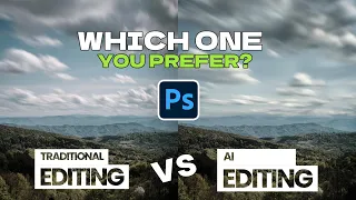 Photoshop AI Editing Vs Traditional Editing - Long Exposure Effects!