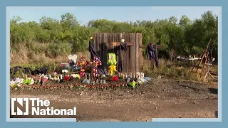 Memorial is erected for migrants found dead in lorry in Texas