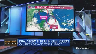 Dual storm threatens Gulf region as oil rigs brace for impact