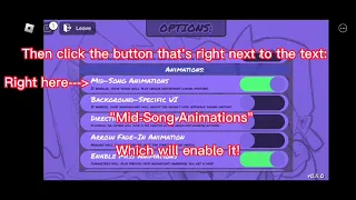 How to enable Mid-song Animations in Monday morning misery! #roblox