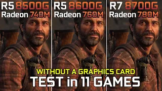 Ryzen 5 8500G vs Ryzen 5 8600G vs Ryzen 7 8700G - Test in 11 Games