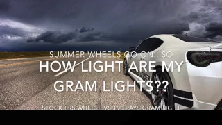 Summer Tire Install + How Light Are My FRS Gramlight Wheels?? #Dreamcrusher