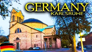 Karlsruhe Germany walking tour | Schloss Karlsruhe 4K