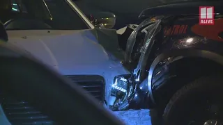 Woman arrested for DUI after collision with police car