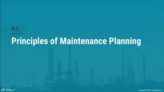 PS100 - Lesson 4.2 - Principles of Maintenance Planning