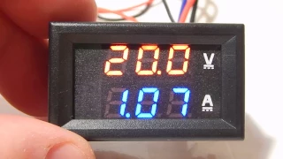 Обзор и подключение цифрового вольтамперметра DC 100v 10a digital voltmeter ammeter