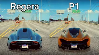 NFS Heat: Koenigsegg Regera vs McLaren P1 - Drag Race