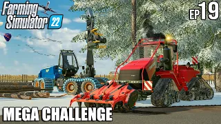 Winter LOGGING with KOMATSU | MEGA Challenge | Farming Simulator 22 Timelapse | Episode 19