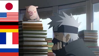 Kakashi saying "oink oink" in 5 different languages | Naruto Multilanguage