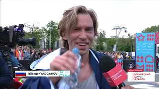 Ядгаров интервью после финиша Московского  полумарафона 2023