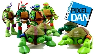 Teenage Mutant Ninja Turtles Mutations Pet Turtle to Ninja Turtles Figures Video Review