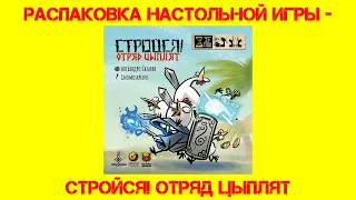 Распаковка настольной игры - Стройся! Отряд цыплят