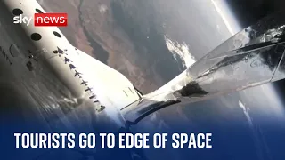 Virgin Galactic takes first tourists to edge of space