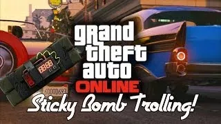 GTA 5 Online - Sticky Bomb Trolling (Angry reactions)