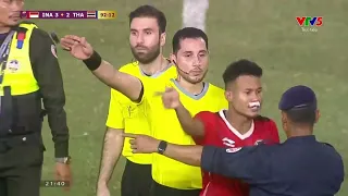 CLIP | U22 INDONESIA 5-2 U22 THAILAND CRAZY KUNGFU scene with 6 RED cards