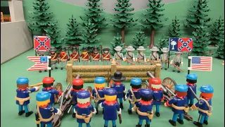 La guerre de Sécession : Gatling vs Springfield , stop motion western Playmobil !