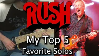 Playing My Top 5 Rush Guitar Solos (Alex Lifeson)