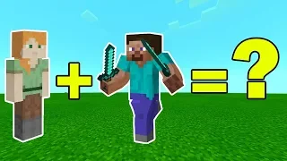 I Combined ALEX and STEVE in Minecraft PE - Here's what Happened...