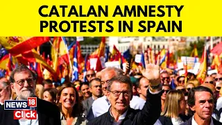 Spain Protest | 40,000 March In Spain Against Amnesty For Catalan Separatists | English News | N18V