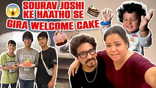 @souravjoshivlogs7028  Ke Haatho Se Gira Welcome Cake! 😱 | Bharti Singh | Haarsh Limbachiyaa | Golla