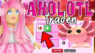 Ich TRADE nur das *neue* AXOLOTL 💕✅ Roblox Adopt Me! DEUTSCH