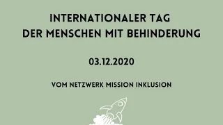 Internationaler Tag der Menschen mit Behinderung: Ein Beitrag aus dem Netzwerk Mission Inklusion