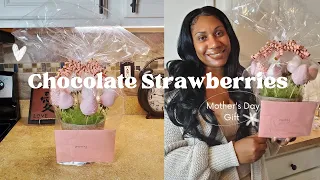 How to Make Chocolate Covered Strawberries | Mother's Day Gift Ideas | Strawberry Bouquet | DIY