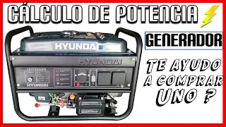 Que generador comprar? Grupo electrógeno Hyundai para mi casa. Cálculo de potencia. HHY 3000 FE