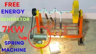Create a flywheel spring machine for a 220V free energy generator using a welding machine Part 2