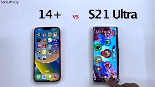 iPhone 14 Plus vs SAMSUNG S21 Ultra Speed Test