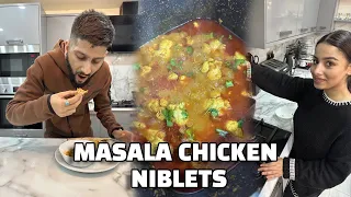 WE COOKED OUR SPECIAL MASALA CHICKEN NIBLETS CURRY FOR FAMILY 😍 HONEST REVIEW 👀