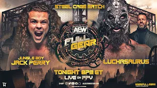 Steel Cage Match: Jungle Boy vs Luchasaurus | AEW Full Gear, LIVE Tonight on PPV